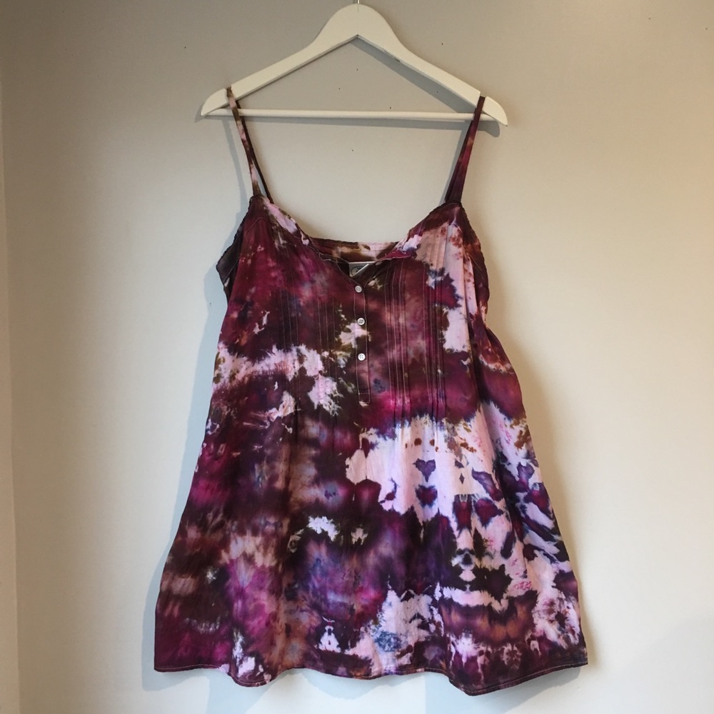 Vintage Laura Ashley Tie Ice Dye Slip Dress